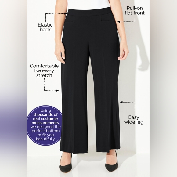 NWT - Catherine's Refined Wide Leg Pant - 2X - 22/24 - Picture 2 of 8